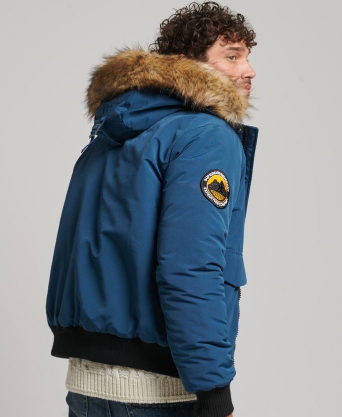 Superdry lyse blå klær 86P46D1121 everest bomber jakke menn