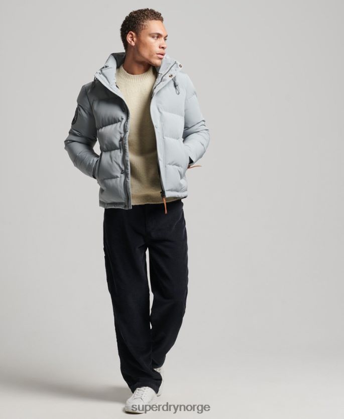 Superdry lyse blå klær 86P46D1158 everest pufferjakke med hette menn