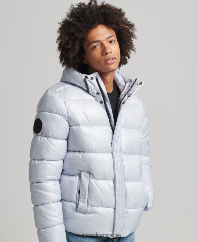 Superdry lyse blå klær 86P46D4579 xpd sports luxe pufferjakke menn