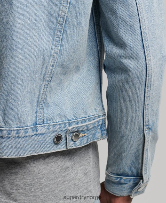 Superdry lyse blå klær 86P46D4707 highwayman trucker jakke menn
