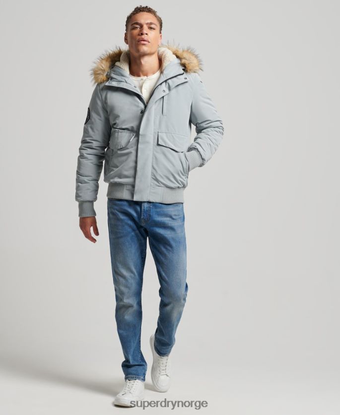 Superdry lyse blå klær 86P46D993 everest bomber jakke menn