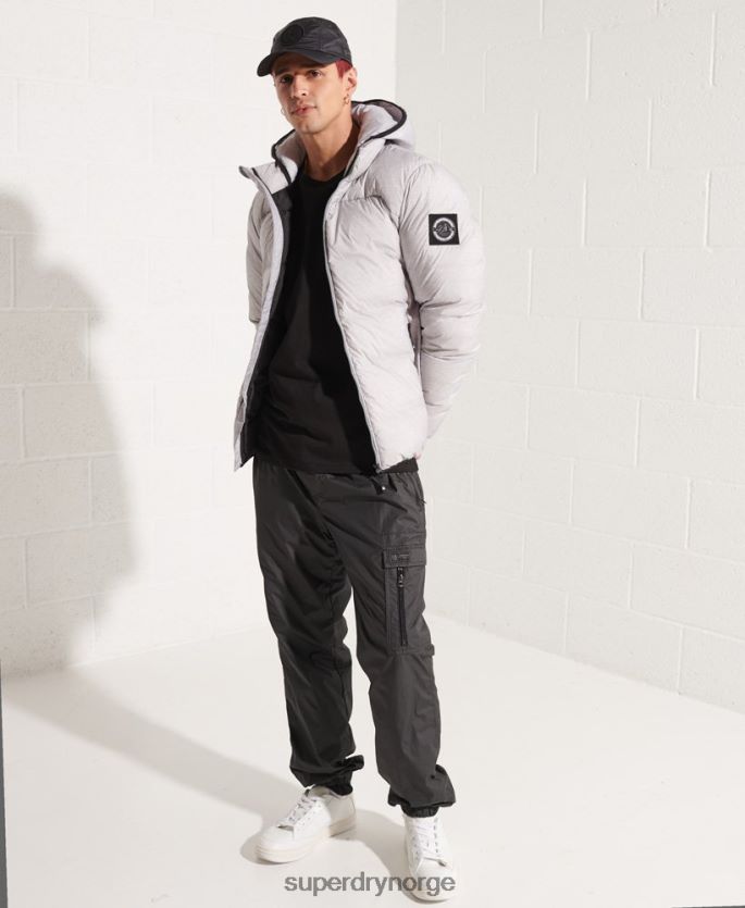 Superdry lysegrå klær 86P46D4740 ekspedisjon dun sd-windbreaker jakke menn