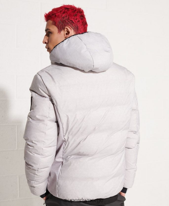 Superdry lysegrå klær 86P46D4740 ekspedisjon dun sd-windbreaker jakke menn