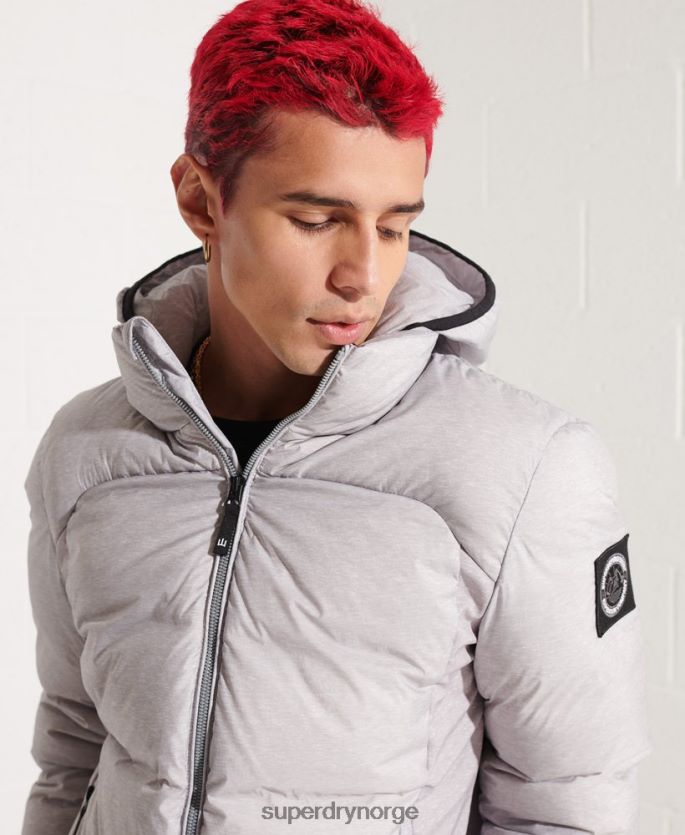 Superdry lysegrå klær 86P46D4740 ekspedisjon dun sd-windbreaker jakke menn