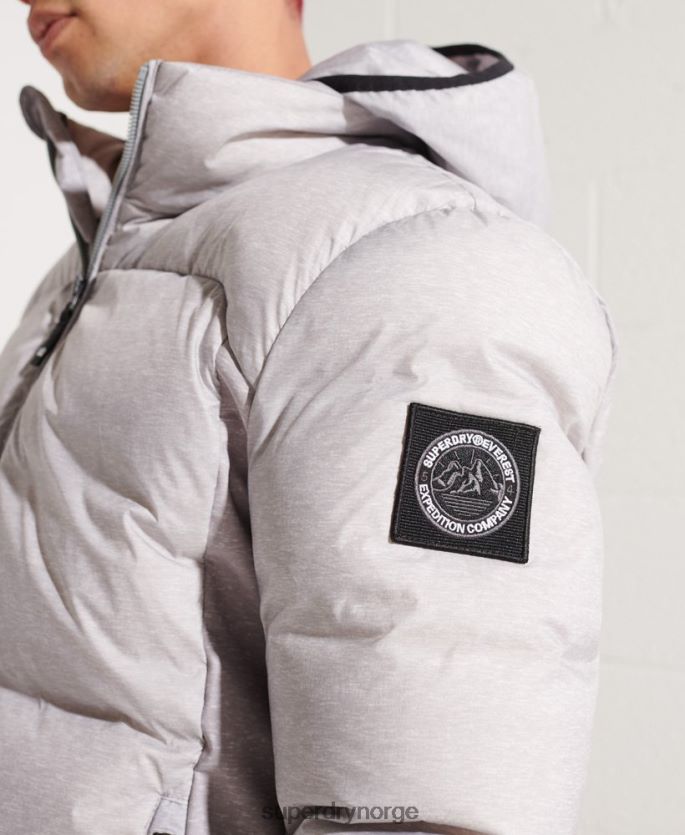 Superdry lysegrå klær 86P46D4740 ekspedisjon dun sd-windbreaker jakke menn