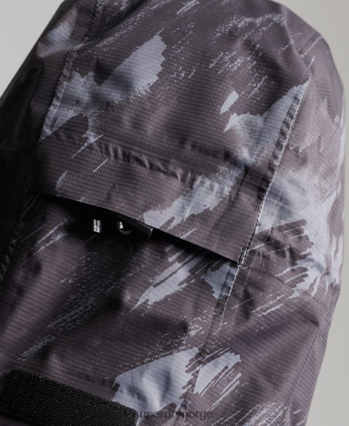 Superdry mørk grå klær 86P46D1026 vanntett jakke menn