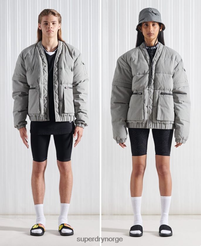 Superdry mørk grå klær 86P46D1179 limited edition sdx 2 i 1 dunjakke menn