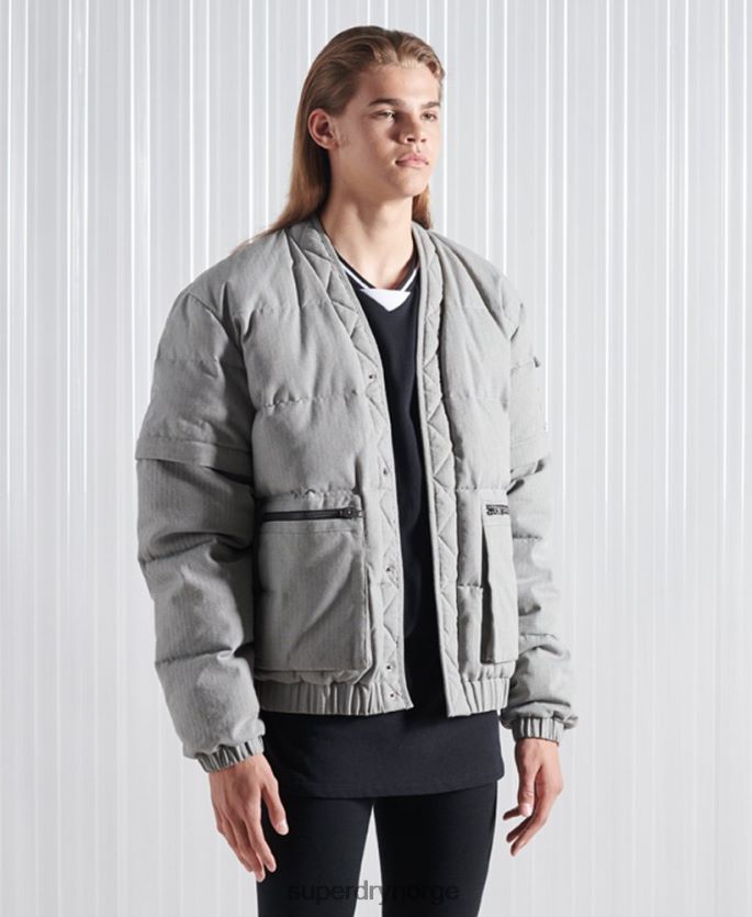 Superdry mørk grå klær 86P46D1179 limited edition sdx 2 i 1 dunjakke menn