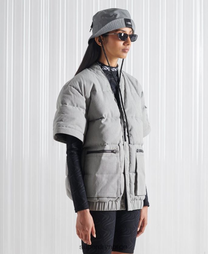 Superdry mørk grå klær 86P46D1179 limited edition sdx 2 i 1 dunjakke menn