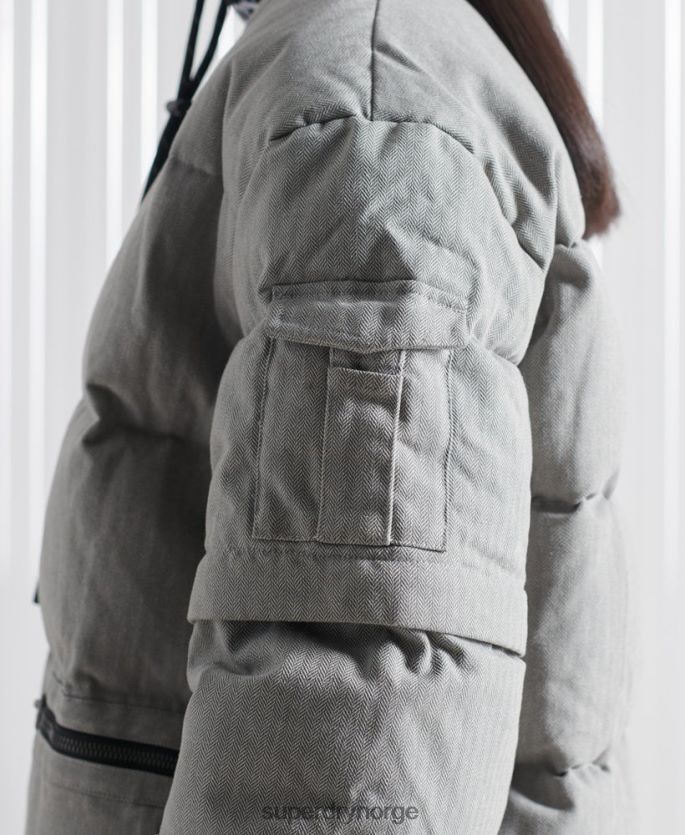 Superdry mørk grå klær 86P46D1179 limited edition sdx 2 i 1 dunjakke menn