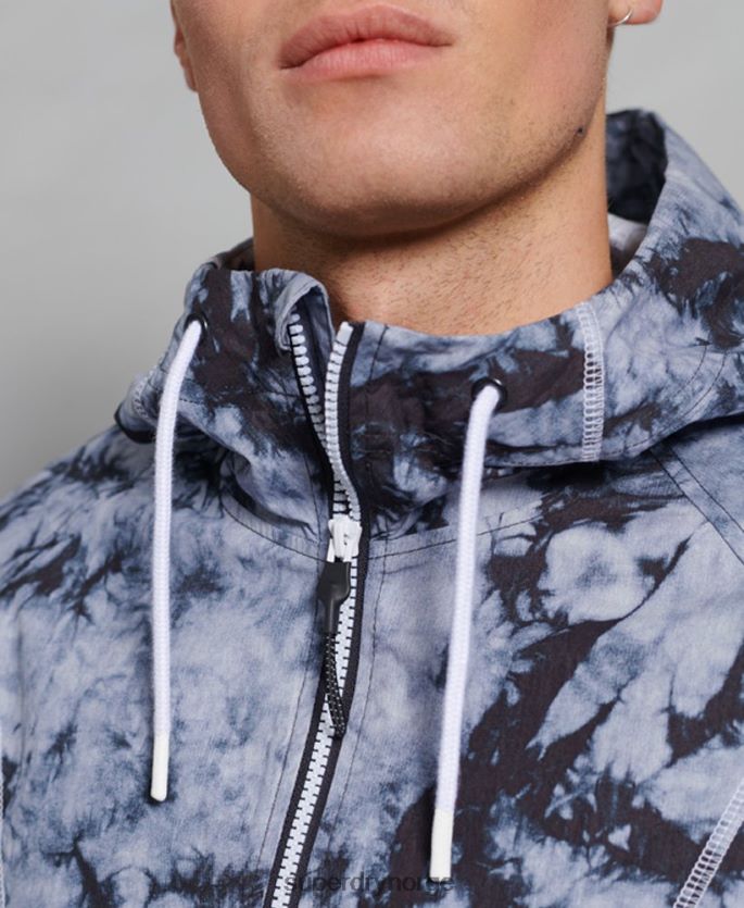 Superdry mørk grå klær 86P46D1182 overheadjakke i kontrast menn