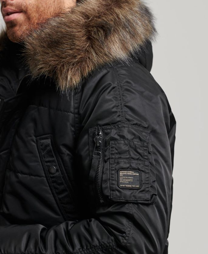 Superdry mørk grå klær 86P46D4447 chinook parkajakke menn
