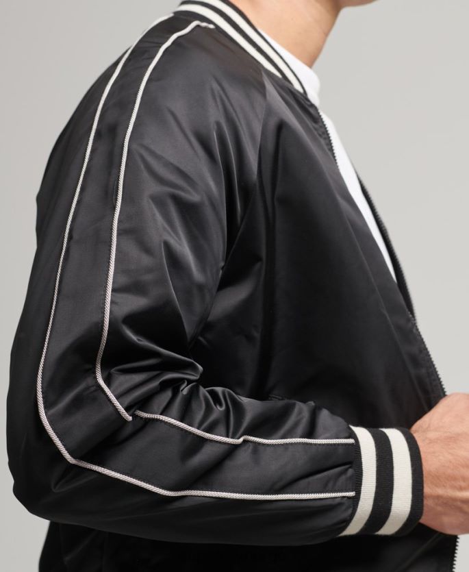 Superdry mørk grå klær 86P46D4459 vintage sukajan bomberjakke menn