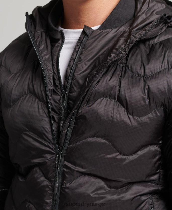 Superdry mørk grå klær 86P46D4506 hette mellomlagsjakke menn