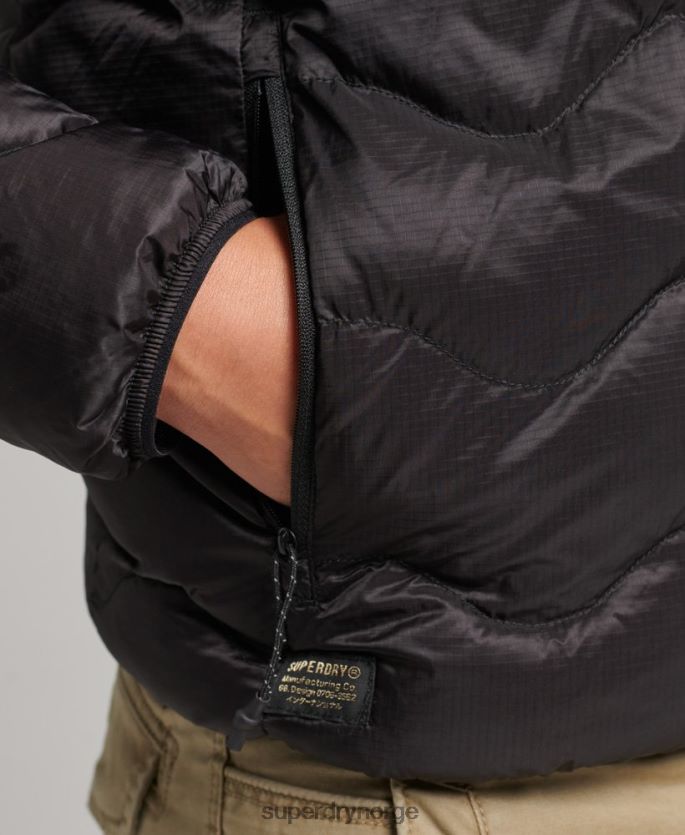 Superdry mørk grå klær 86P46D4506 hette mellomlagsjakke menn