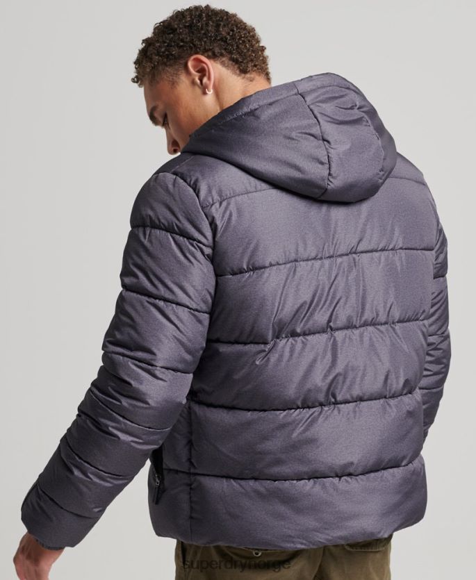 Superdry mørk grå klær 86P46D4508 sports puffer menn