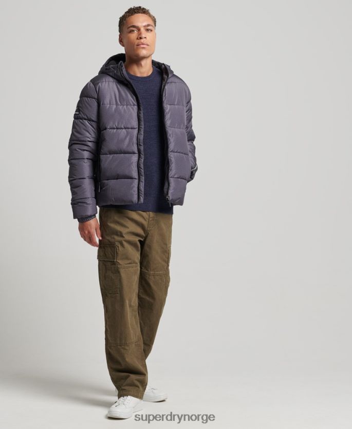 Superdry mørk grå klær 86P46D4508 sports puffer menn