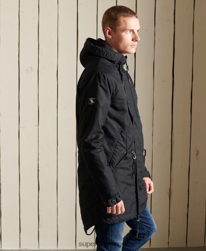 Superdry mørk grå klær 86P46D4687 militær fishtail parka menn