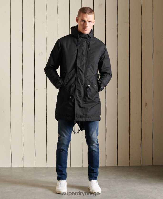 Superdry mørk grå klær 86P46D4687 militær fishtail parka menn