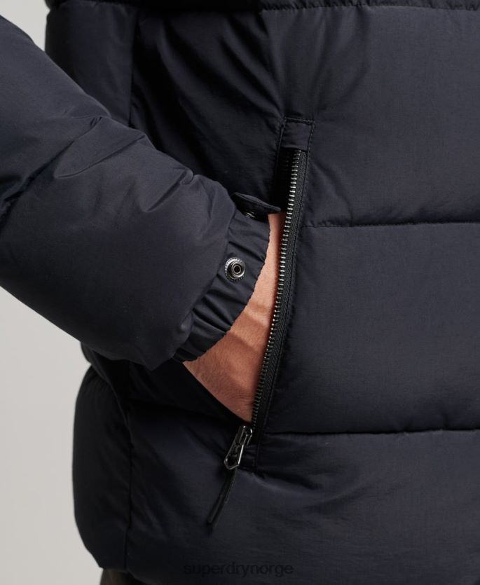 Superdry mørk grå klær 86P46D4697 retro pufferjakke menn