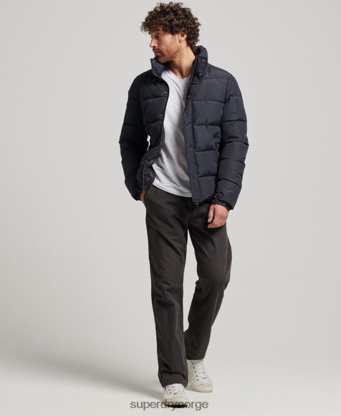 Superdry mørk grå klær 86P46D4697 retro pufferjakke menn