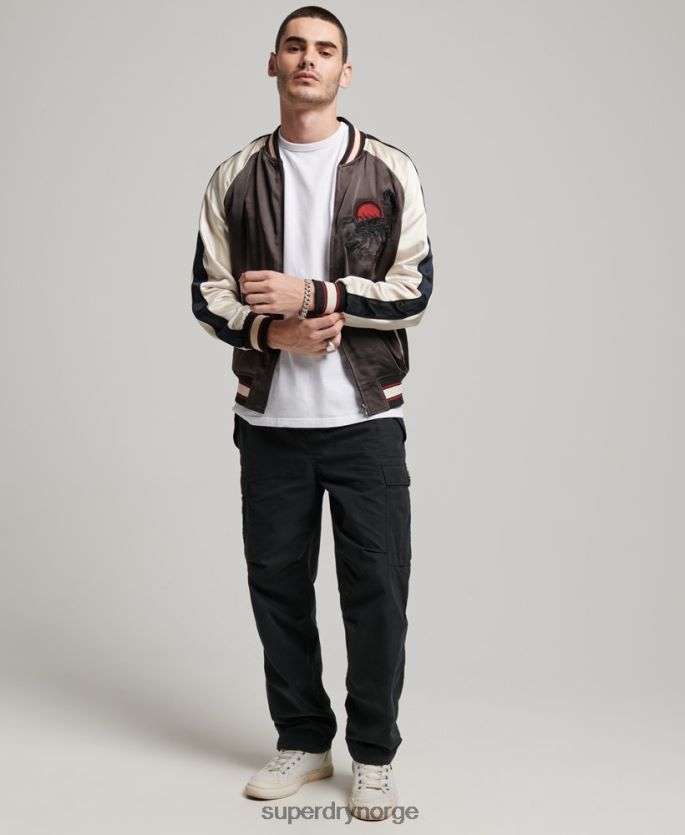 Superdry mørk grå klær 86P46D912 sukajan jakke menn