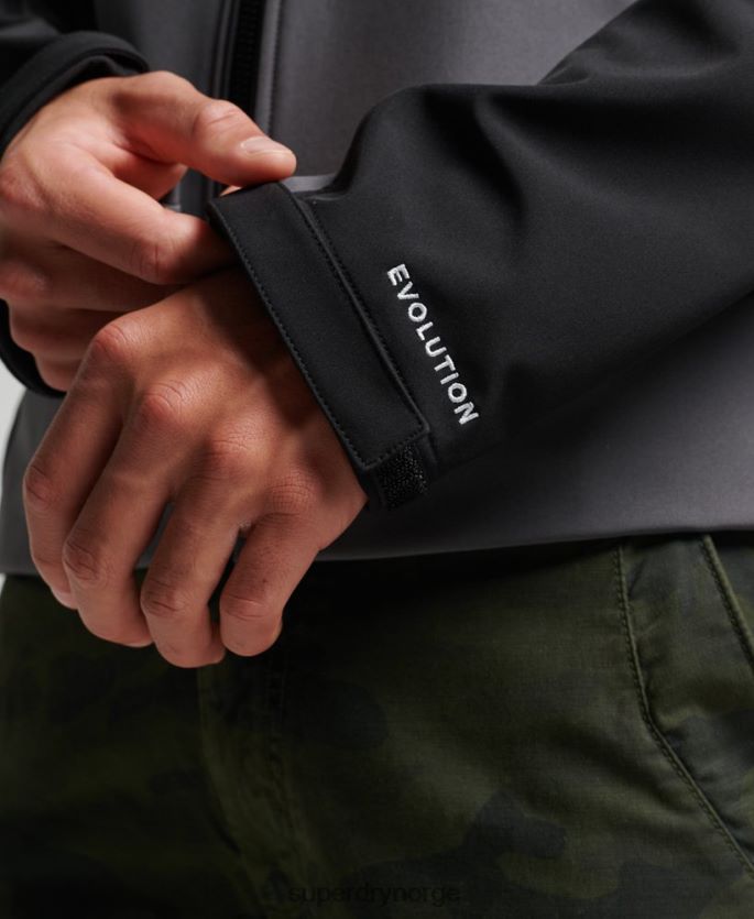 Superdry mørk grå klær 86P46D917 trekker jakke menn