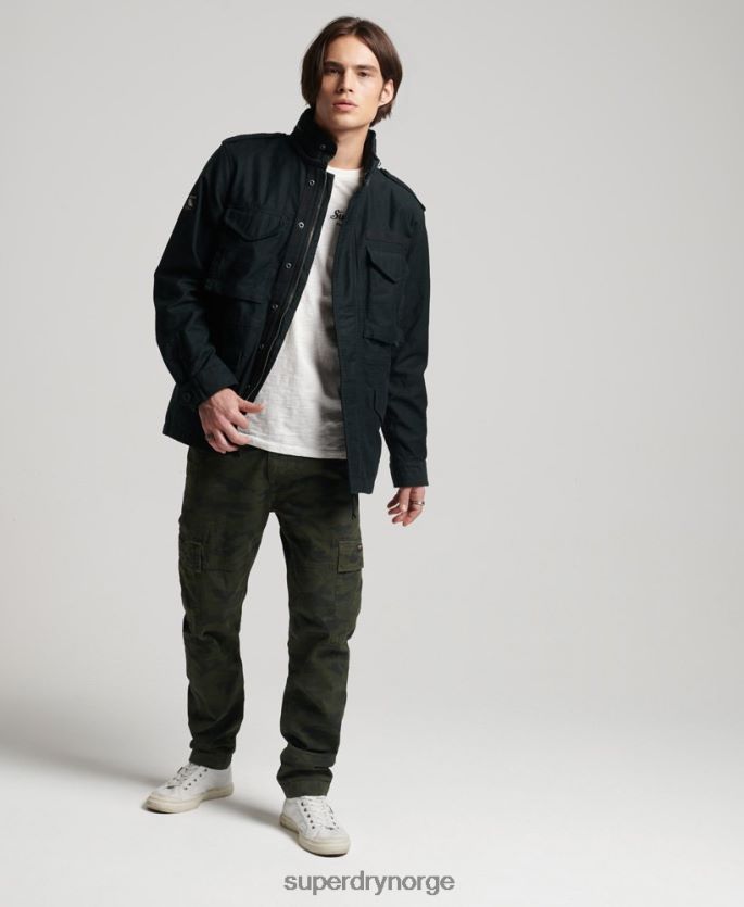 Superdry mørk grå klær 86P46D947 vintage m65 militærjakke menn