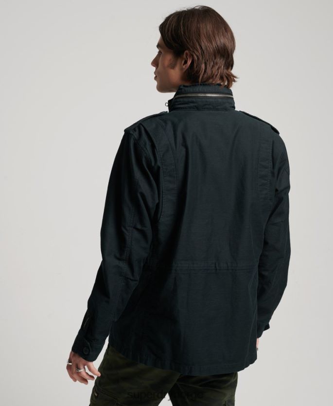 Superdry mørk grå klær 86P46D947 vintage m65 militærjakke menn