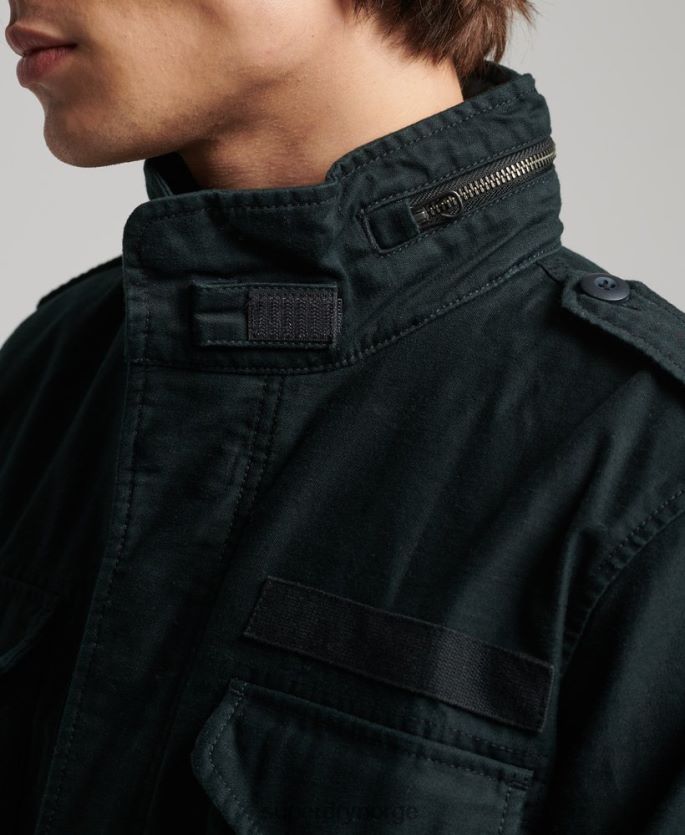 Superdry mørk grå klær 86P46D947 vintage m65 militærjakke menn