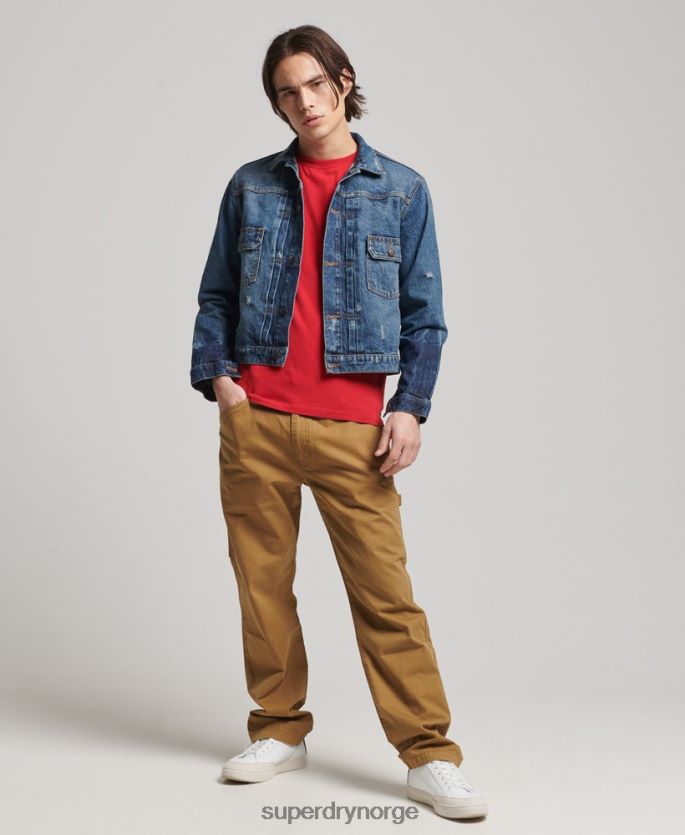 Superdry mørke blå klær 86P46D4617 vintage arbeider trucker jakke menn