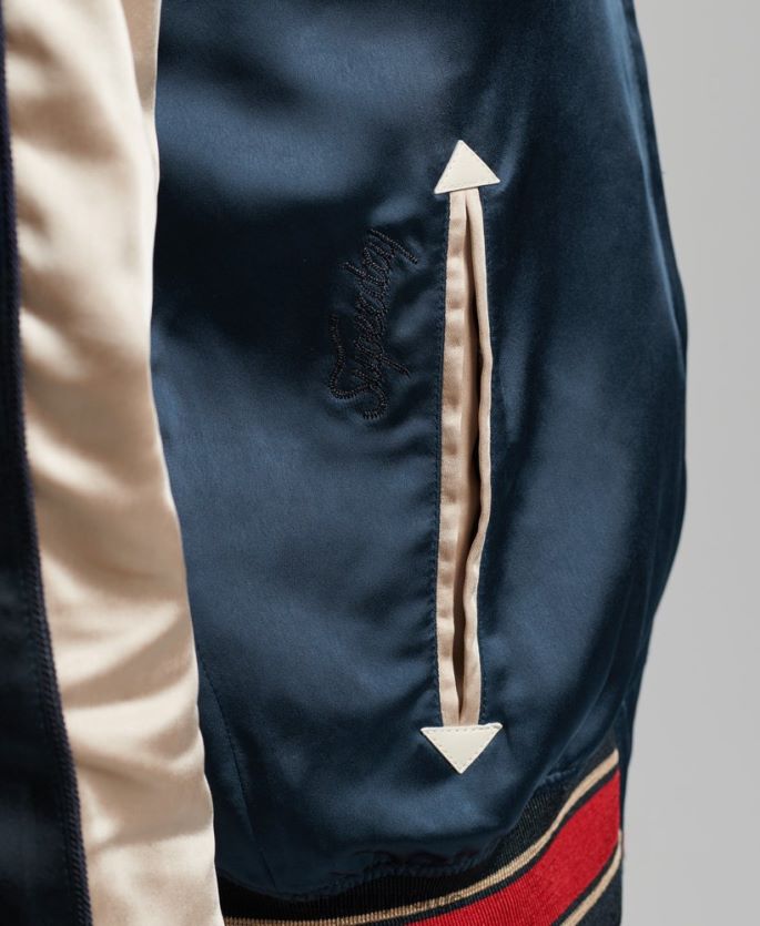 Superdry mørke blå klær 86P46D904 sukajan jakke menn