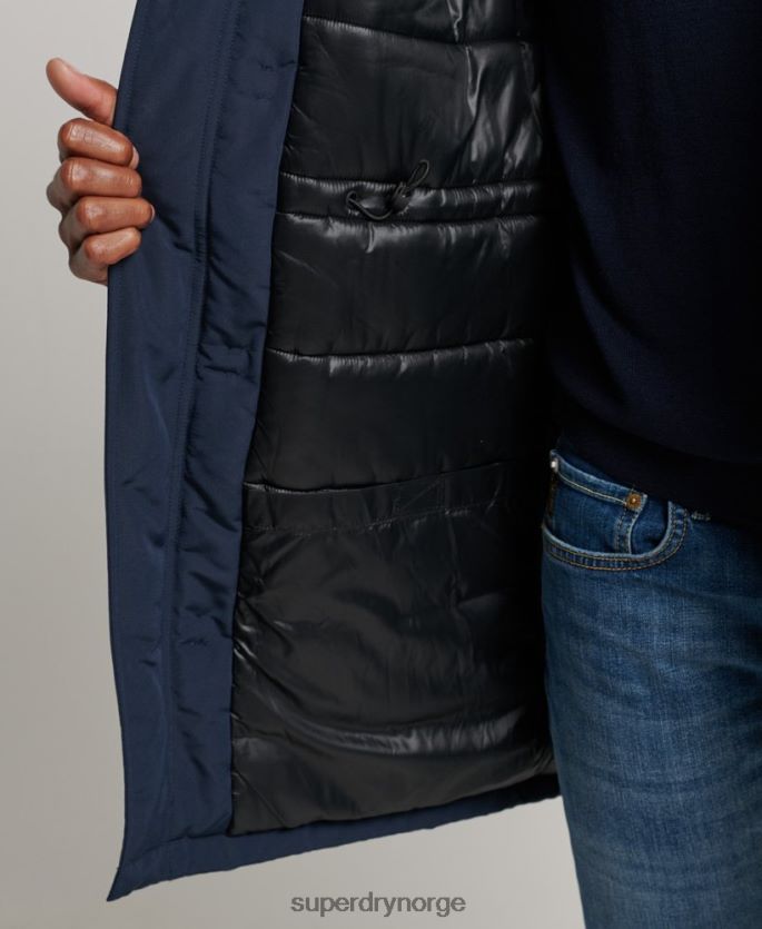 Superdry marinen klær 86P46D1005 parka med hette fra everest fuskepels menn