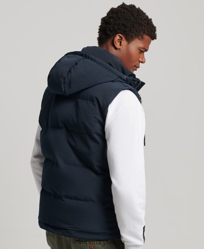 Superdry marinen klær 86P46D1024 everest hette puffer gilet menn