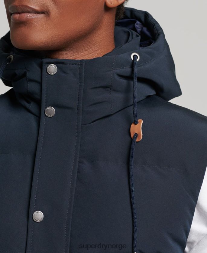 Superdry marinen klær 86P46D1024 everest hette puffer gilet menn
