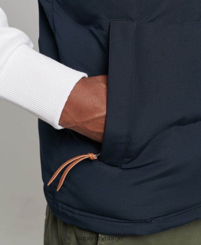 Superdry marinen klær 86P46D1024 everest hette puffer gilet menn