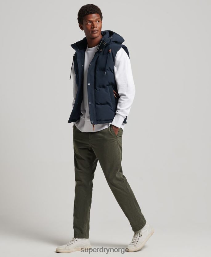 Superdry marinen klær 86P46D1024 everest hette puffer gilet menn