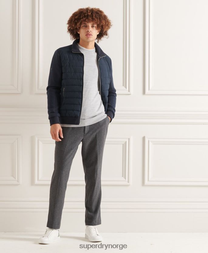 Superdry marinen klær 86P46D1034 studios polstret strikket mix jakke menn