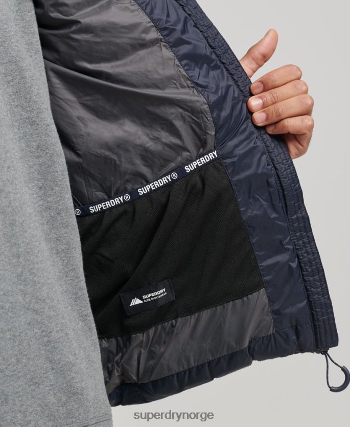 Superdry marinen klær 86P46D1069 klassisk polstret vest med hette menn