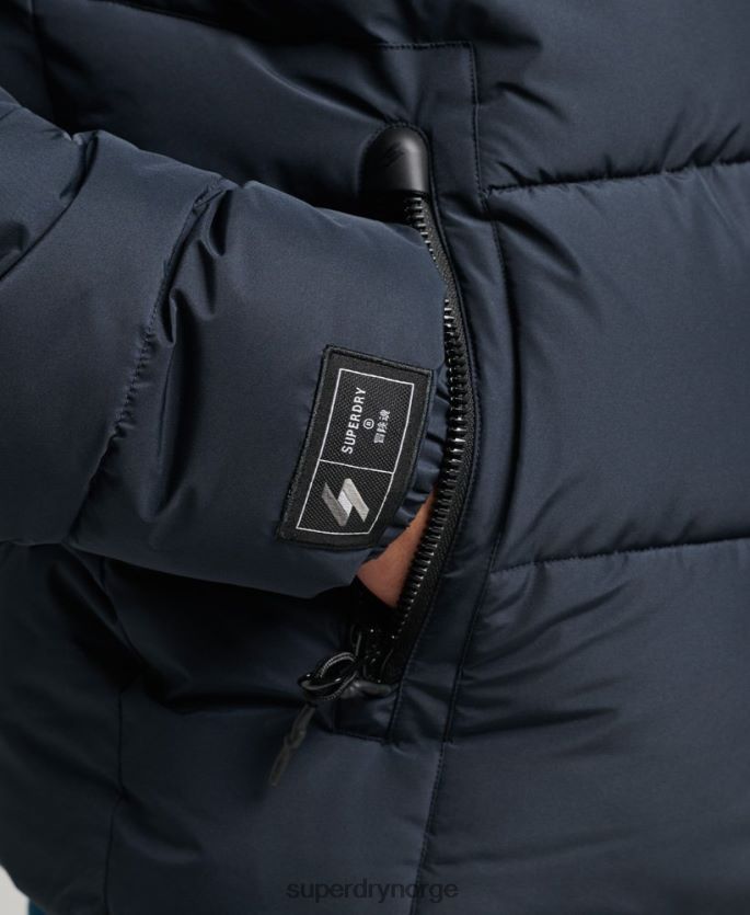 Superdry marinen klær 86P46D1089 sport puffer hettejakke menn