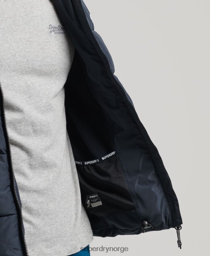 Superdry marinen klær 86P46D1089 sport puffer hettejakke menn