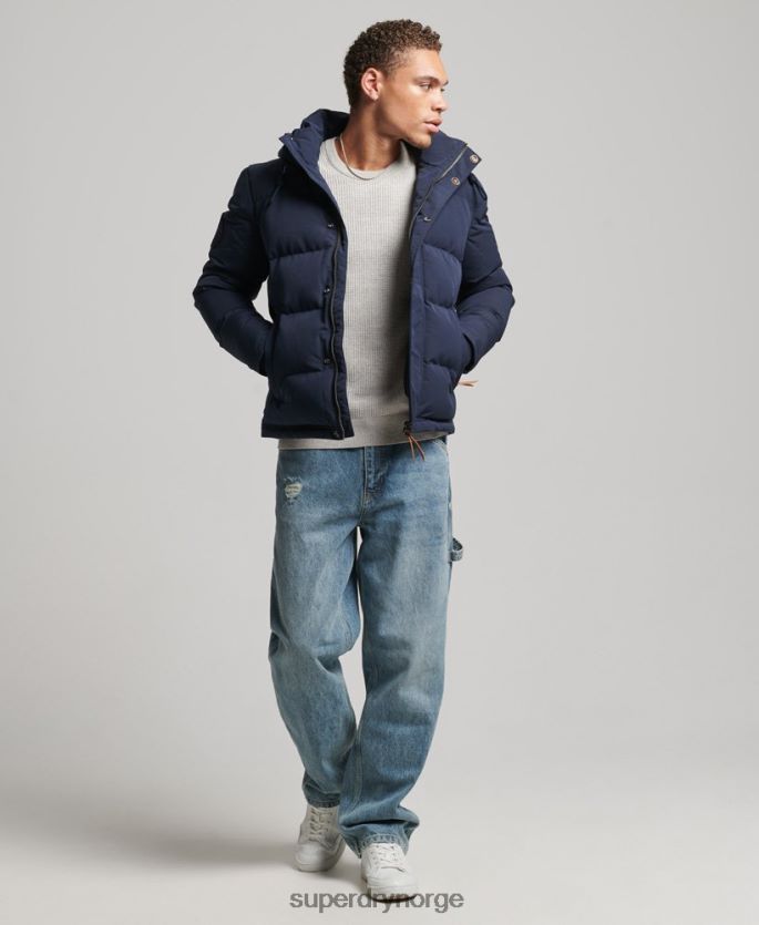 Superdry marinen klær 86P46D1106 everest pufferjakke med hette menn