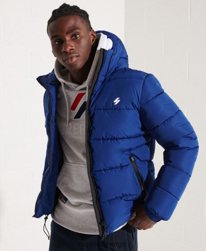Superdry marinen klær 86P46D1118 sport puffer hettejakke menn