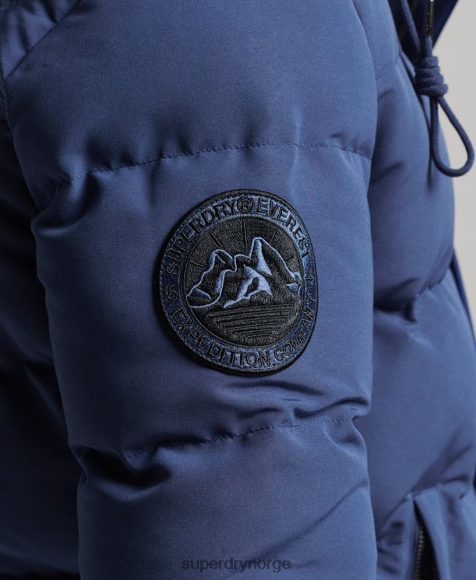 Superdry marinen klær 86P46D1129 everest pufferjakke med hette menn