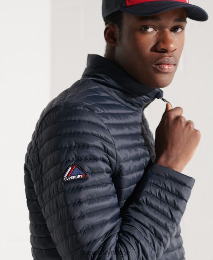 Superdry marinen klær 86P46D1177 packaway fuji-jakke uten hette menn