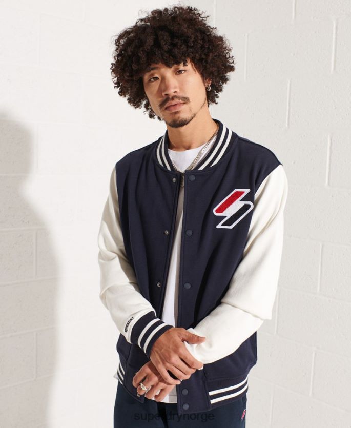 Superdry marinen klær 86P46D4568 kode chenille walk out jakke menn