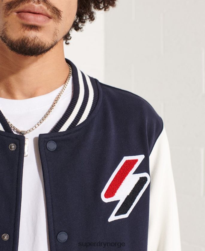 Superdry marinen klær 86P46D4568 kode chenille walk out jakke menn