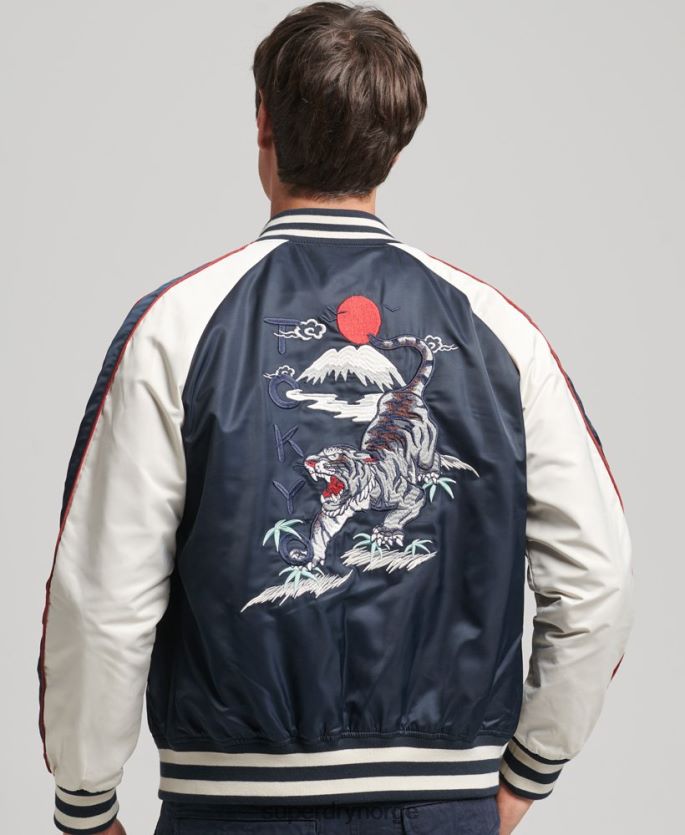 Superdry marinen klær 86P46D4585 vintage sukajan bomberjakke menn