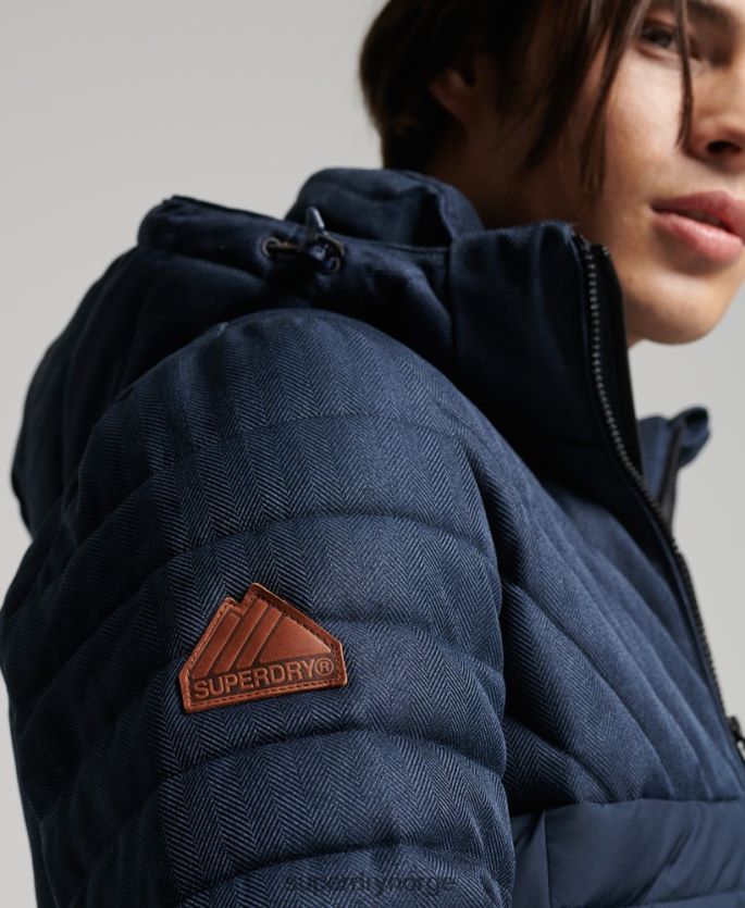 Superdry marinen klær 86P46D4625 tweed mix fuji jakke menn