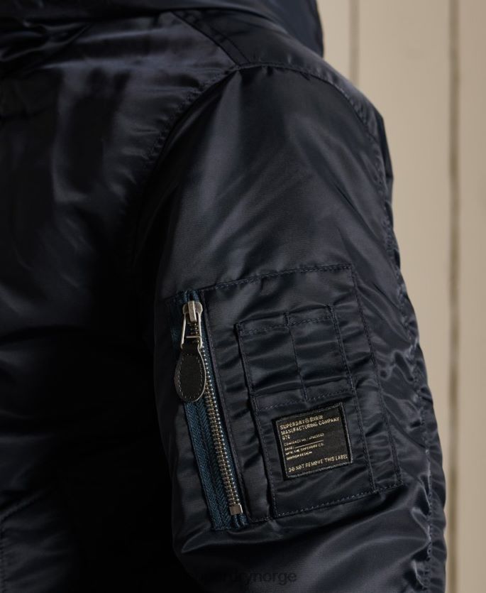 Superdry marinen klær 86P46D4658 ma1 bomberjakke med hette menn